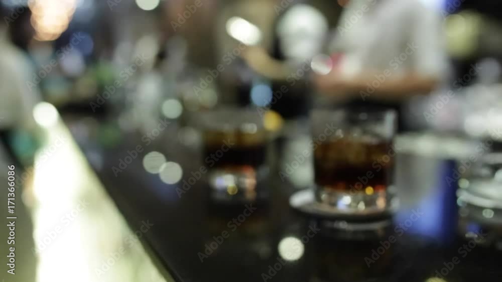 Glasses of whiskey on the bar Glasses of whiskey on the bar