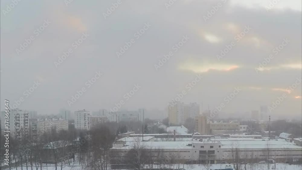 evening in winter in the city timelapse evening in winter in the city timelapse