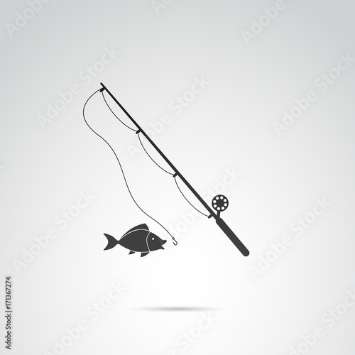 Fishing vector icon.