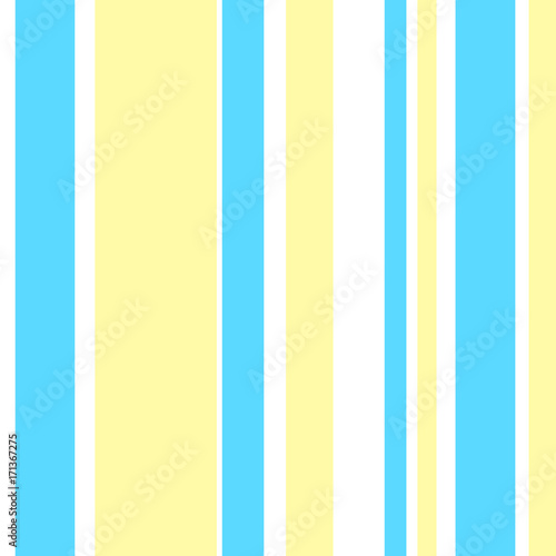 Striped pattern with stylish and bright colors. Blue, white and yellow stripes