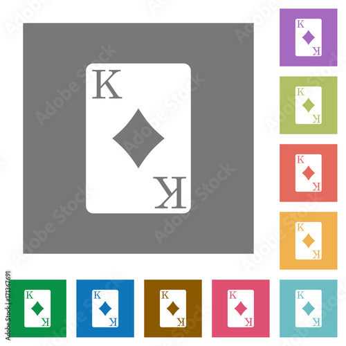 King of diamonds card square flat icons Free Download King of diamonds card square flat icons - GFXLoad