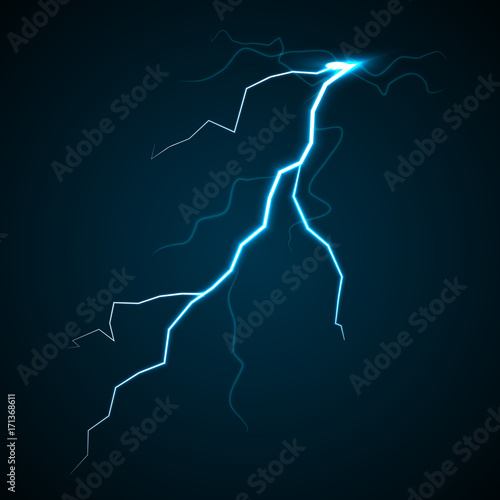 Storm lighting concept background, realistic style