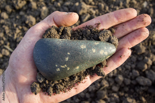 Neolithic stone axe 5000-6000 BC photo