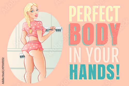 poster with fitness motivation