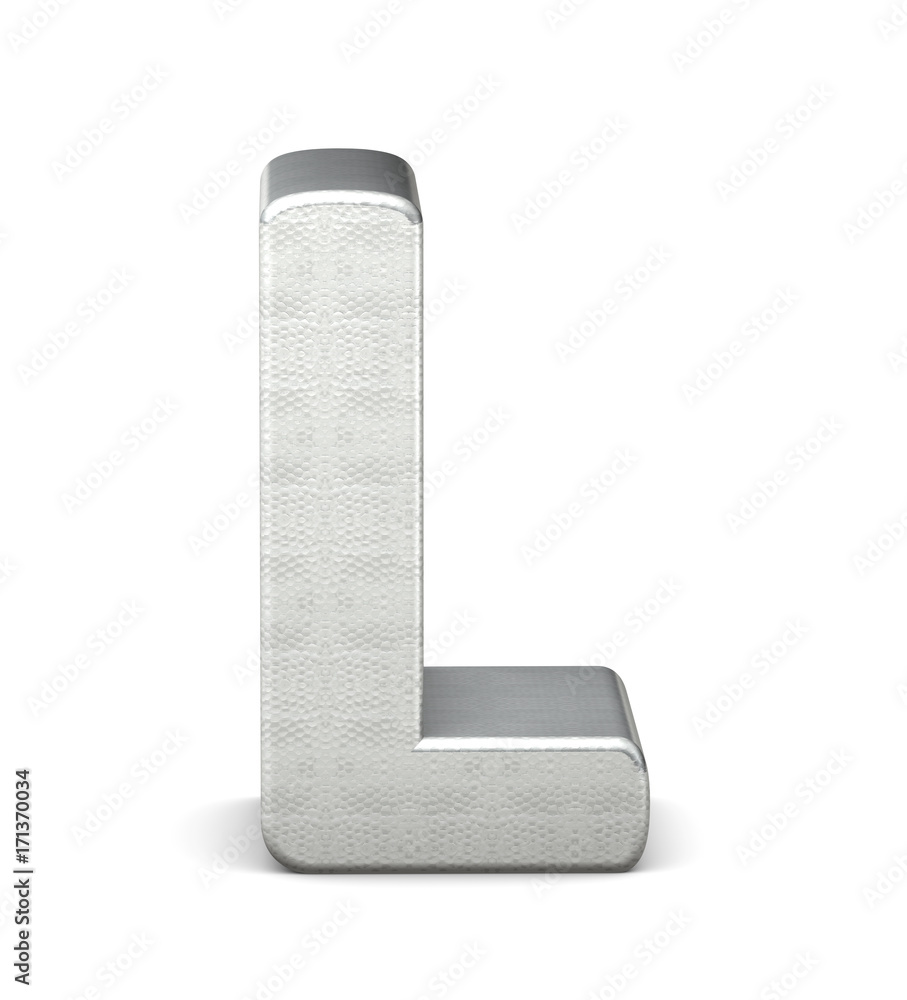 buchstabe silber letter silver L 3d StockIllustration Adobe Stock