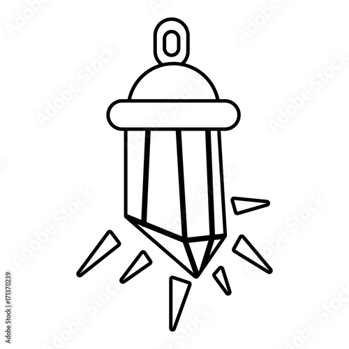 Diamond amulet icon , outline style