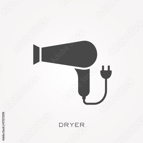 Silhouette icon dryer
