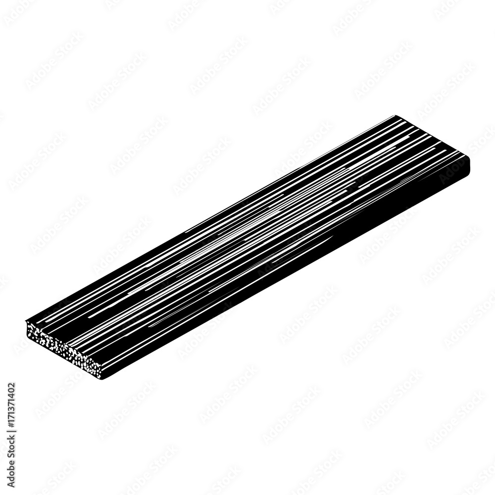 Timber plank icon, simple style Timber plank icon, simple style