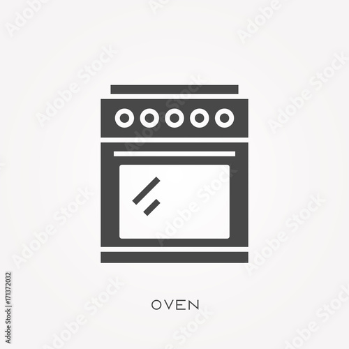 Silhouette icon oven