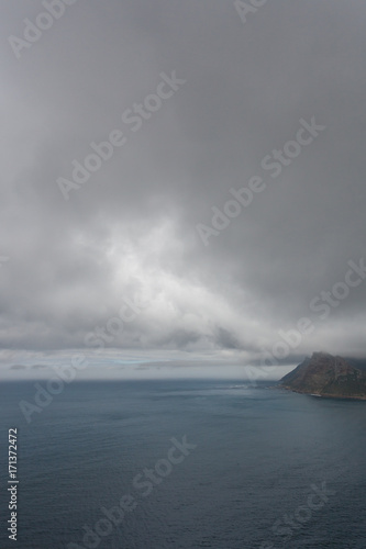 Beautiful view of Cape peninsula before storm , Cape Town, South Africa