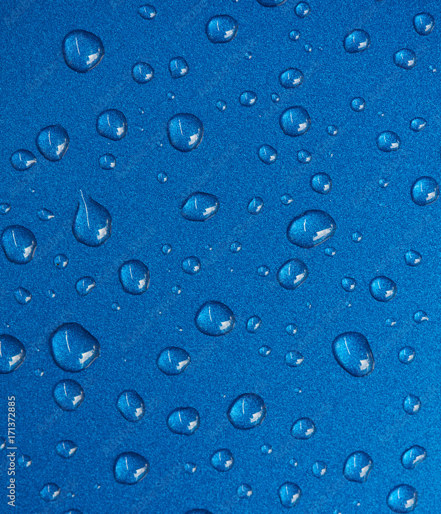 Macro of blue drops
