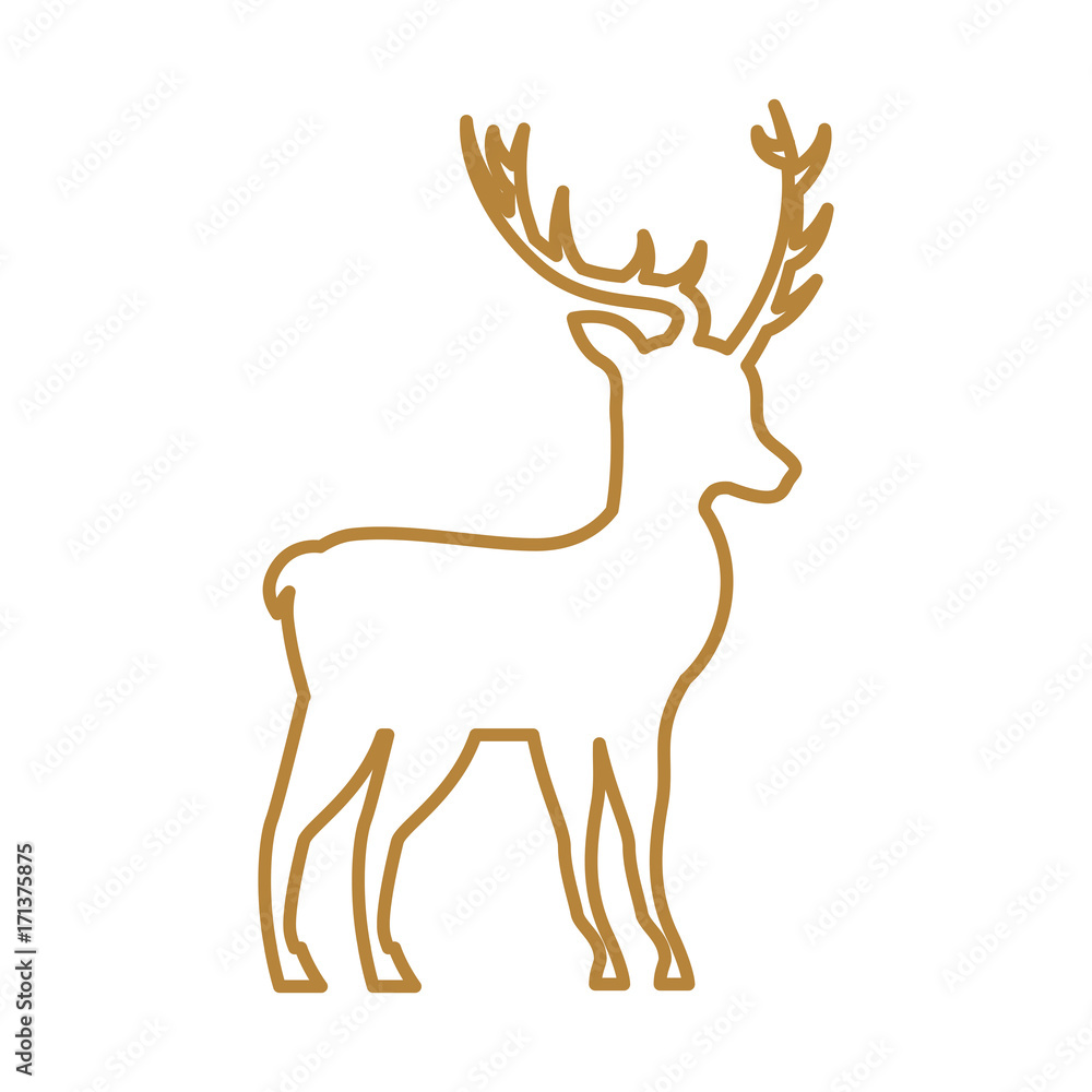 christmas deer animal horned decoration vector illustration christmas deer animal horned decoration vector illustration