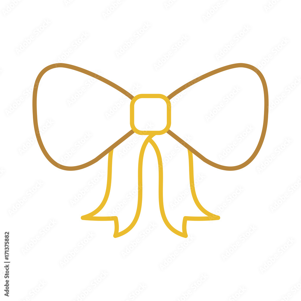 bow ribbon decoration christmas festive vector illustration bow ribbon decoration christmas festive vector illustration