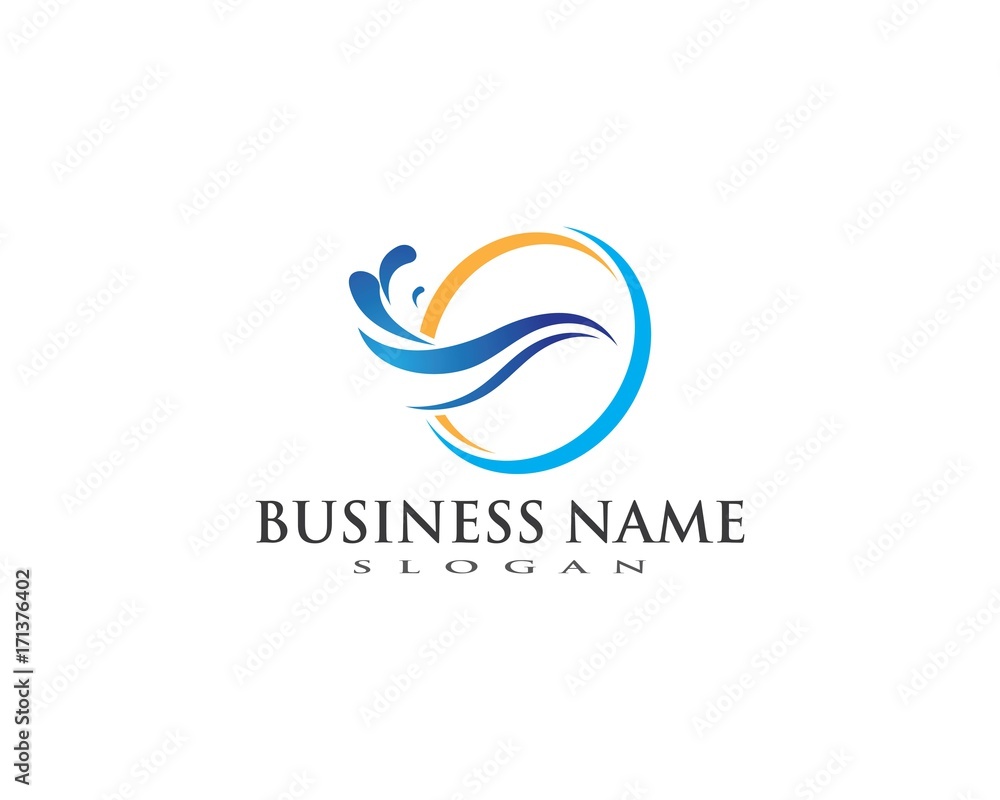 Water wave Logo Template Water wave Logo Template