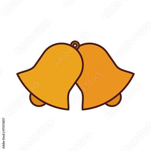 christmas bell jingle party decoration vector ilustration