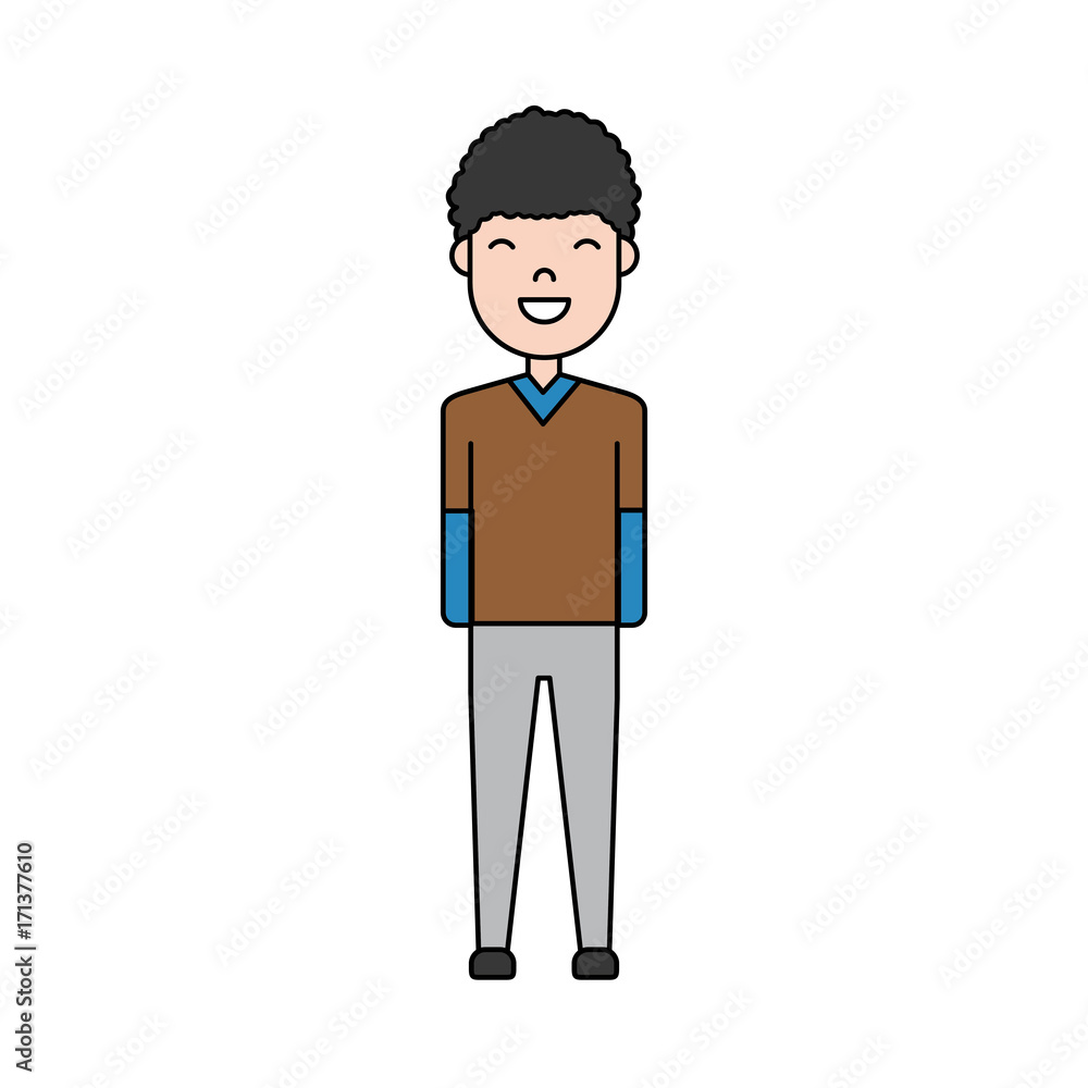 cartoon man standing icon over white background colorful design vector illustration cartoon man standing icon over white background colorful design vector illustration