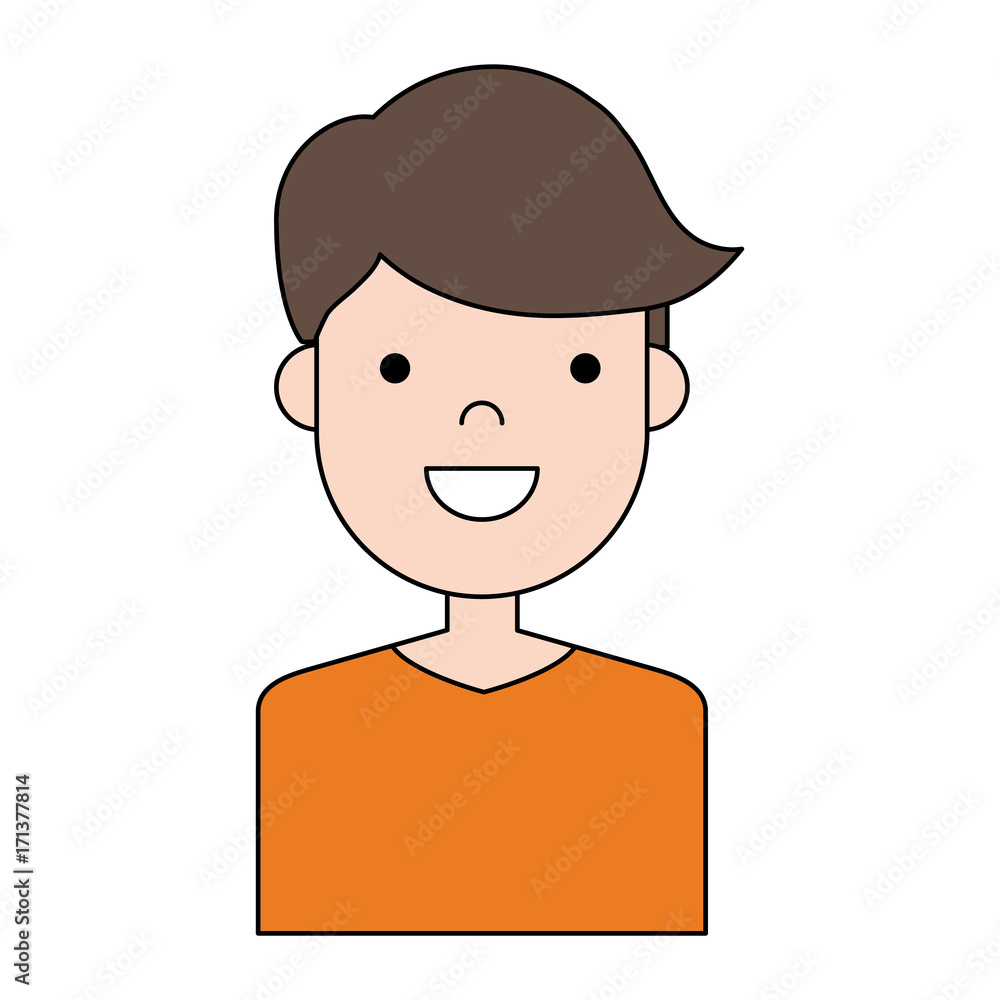 happy man icon over white background colorful design vector illustration happy man icon over white background colorful design vector illustration