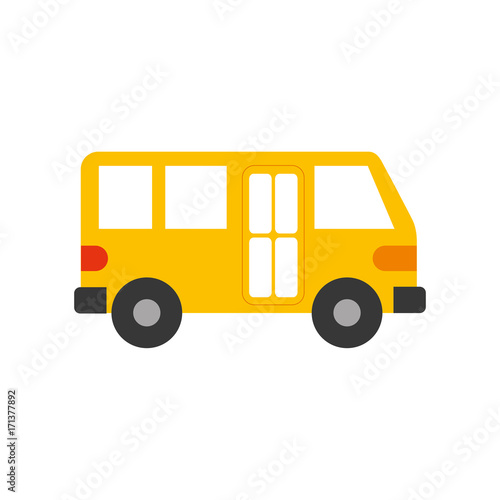 bus transport service public urban vehicle vector illustration