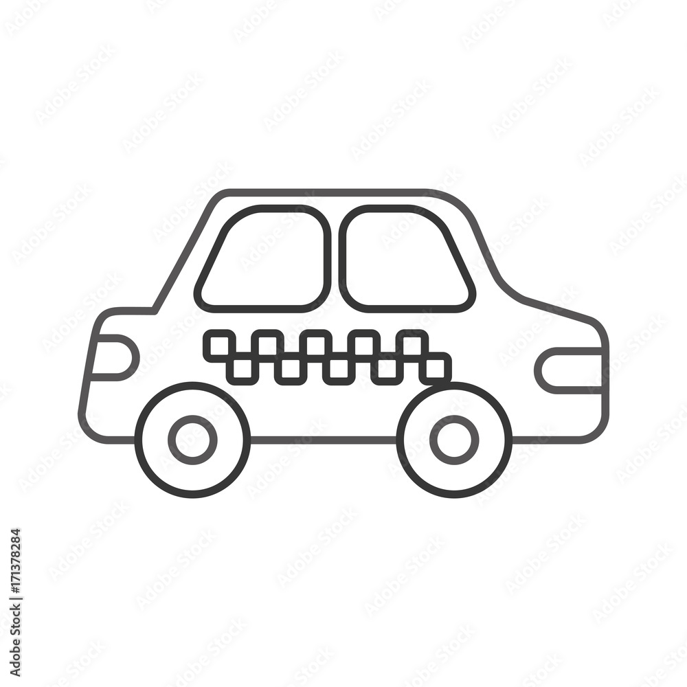 cab car transport public service city vehicle vector illustration