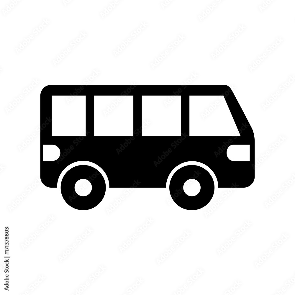 van car transport vehicle motor wheel vector illustration