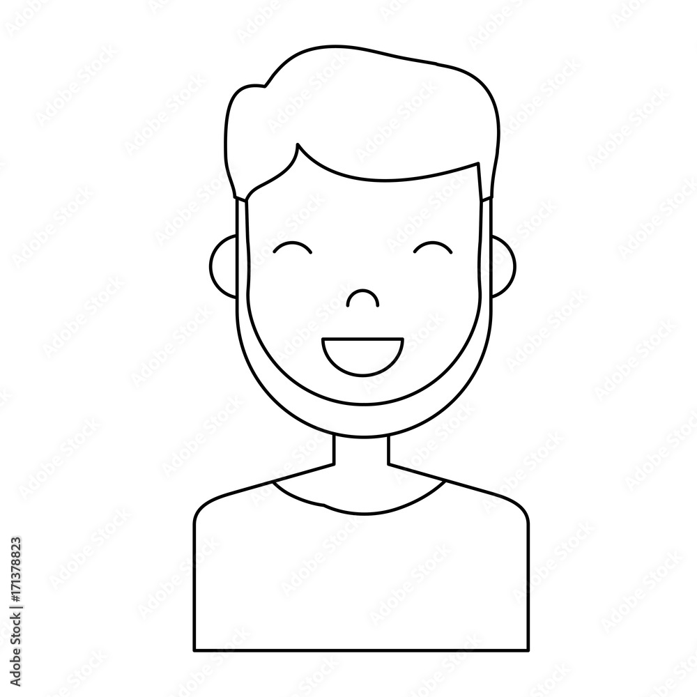 happy man icon over white background vector illustration happy man icon over white background vector illustration