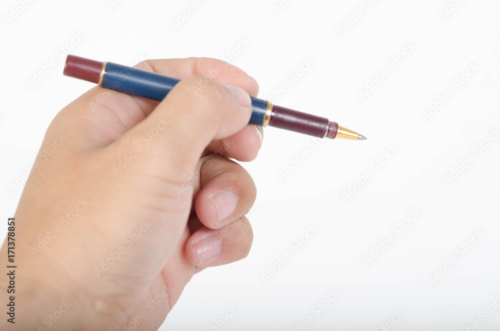 Handwriting with pen isolated on white background Handwriting with pen isolated on white background