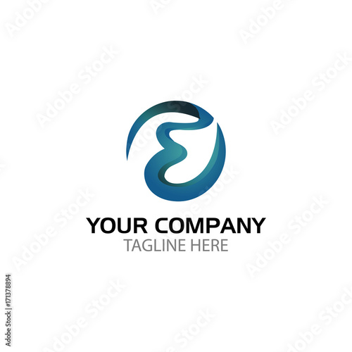 illustration in vector format of  abstract icons of letter e