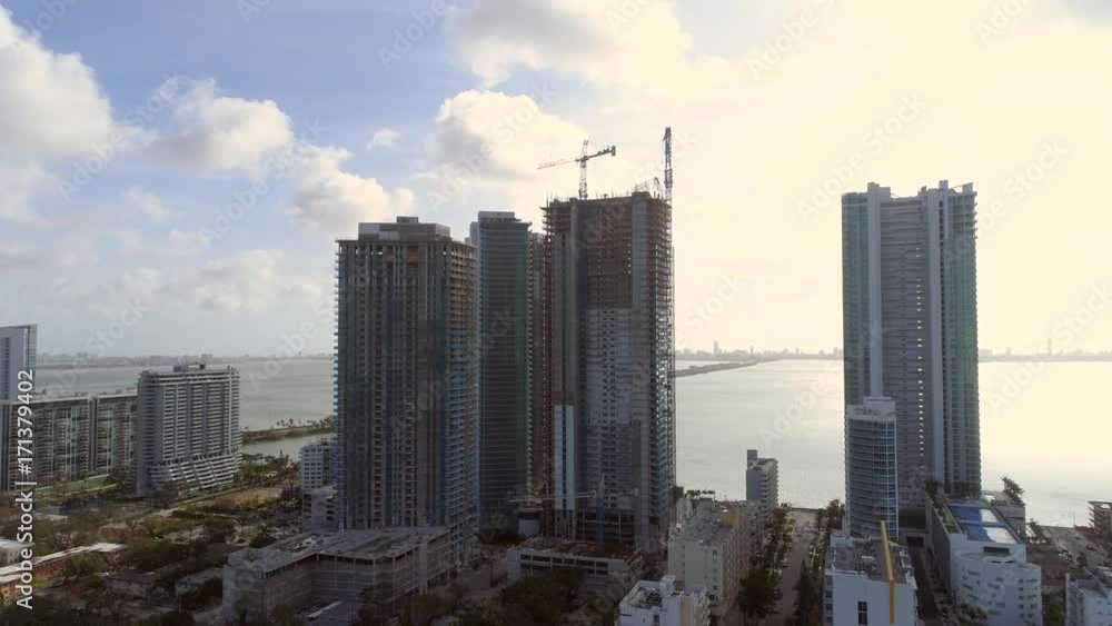 Construction cranes destroyed in Miami after Hurricane Irma Construction cranes destroyed in Miami after Hurricane Irma