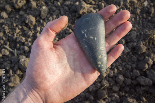 Neolithic stone axe 5000-6000 BC photo