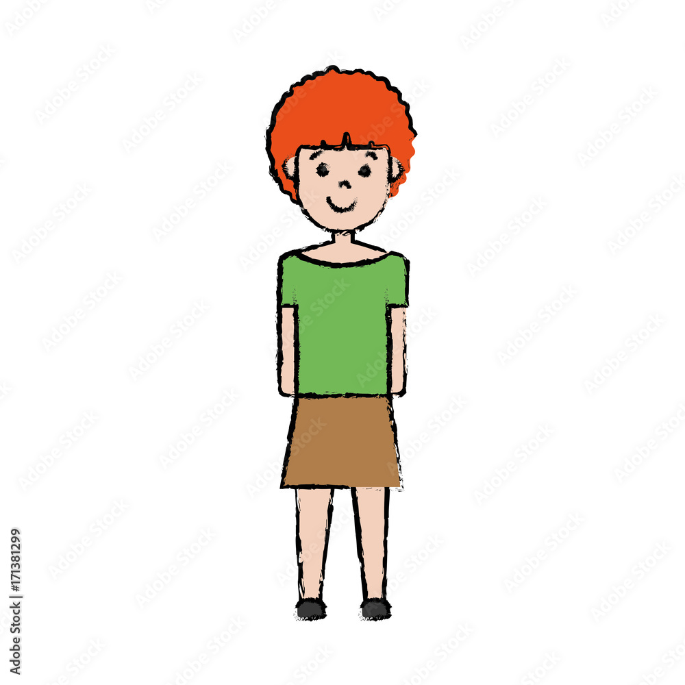 cartoon woman wearing casual clothes icon over white background colorful design vector illustration cartoon woman wearing casual clothes icon over white background colorful design vector illustration