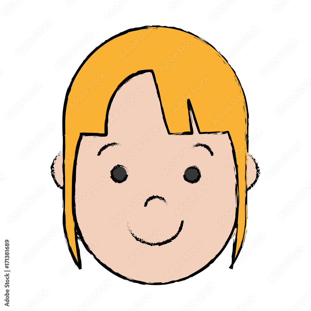 cartoon woman face smiling icon over white background colorful design vector illustration cartoon woman face smiling icon over white background colorful design vector illustration