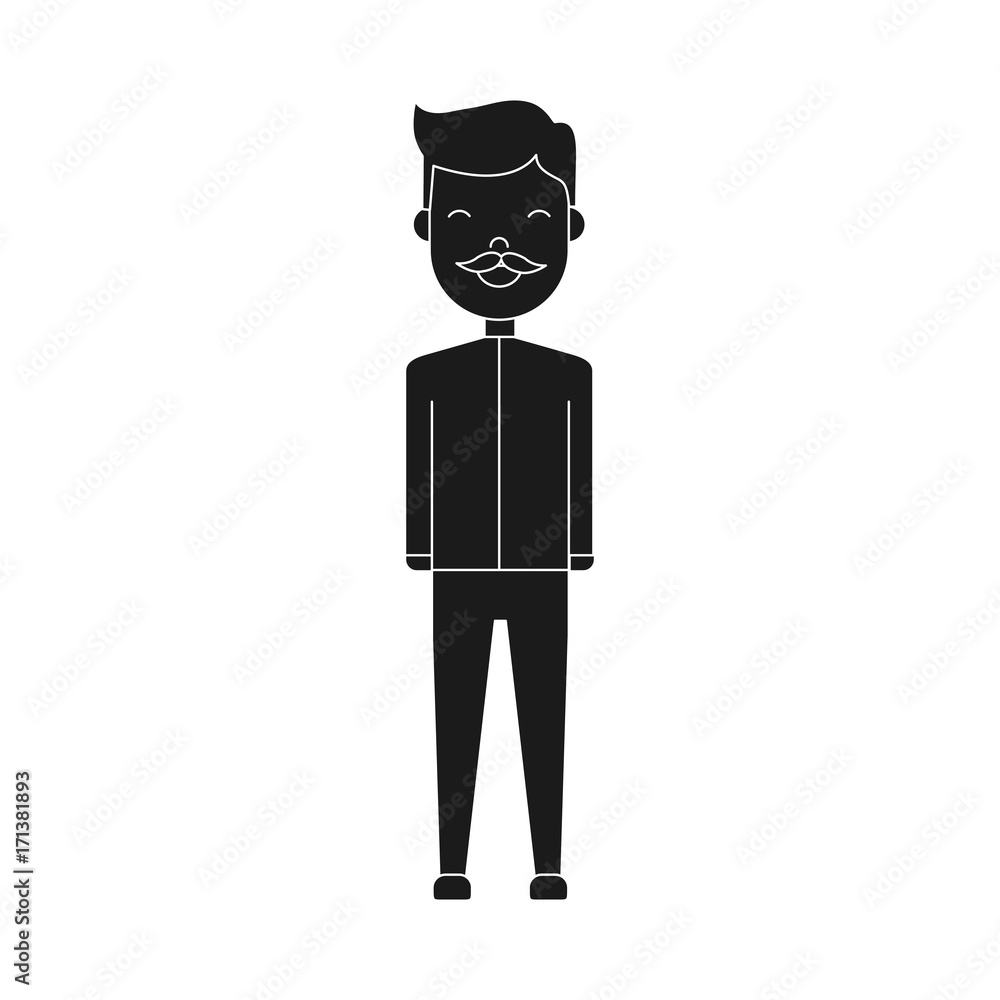 cartoon man standing icon over white background vector illustration cartoon man standing icon over white background vector illustration
