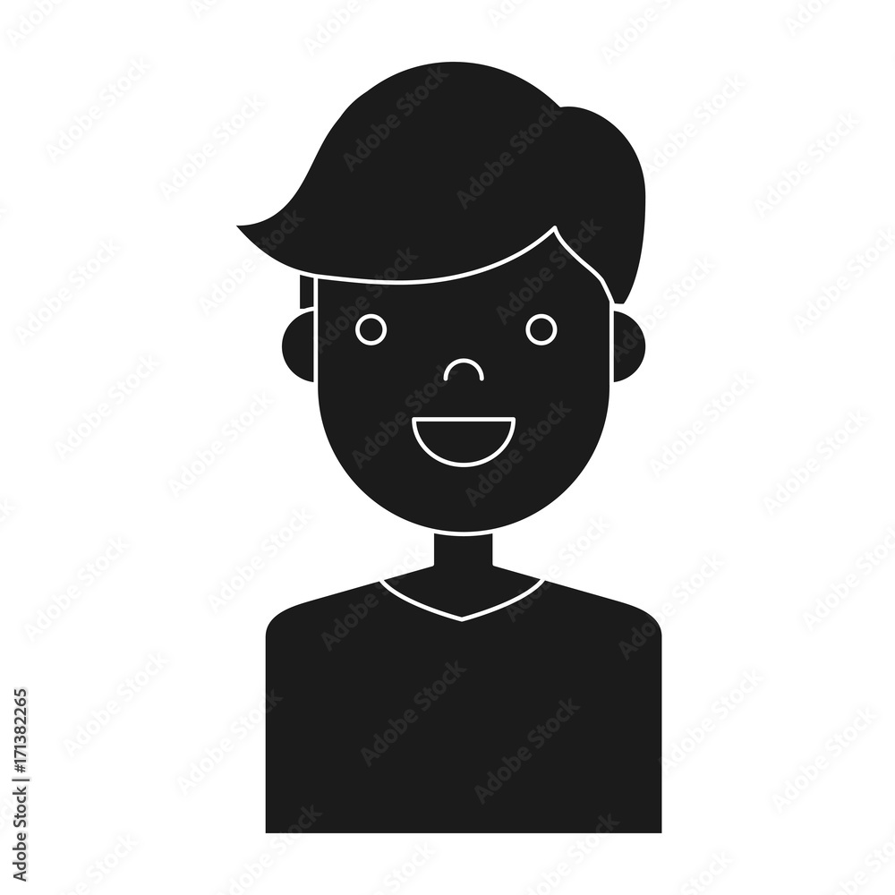 happy man icon over white background vector illustration happy man icon over white background vector illustration