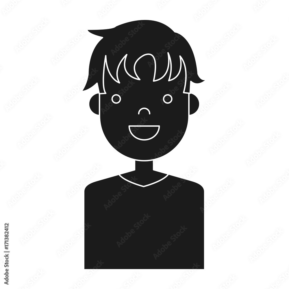 happy man icon over white background vector illustration happy man icon over white background vector illustration