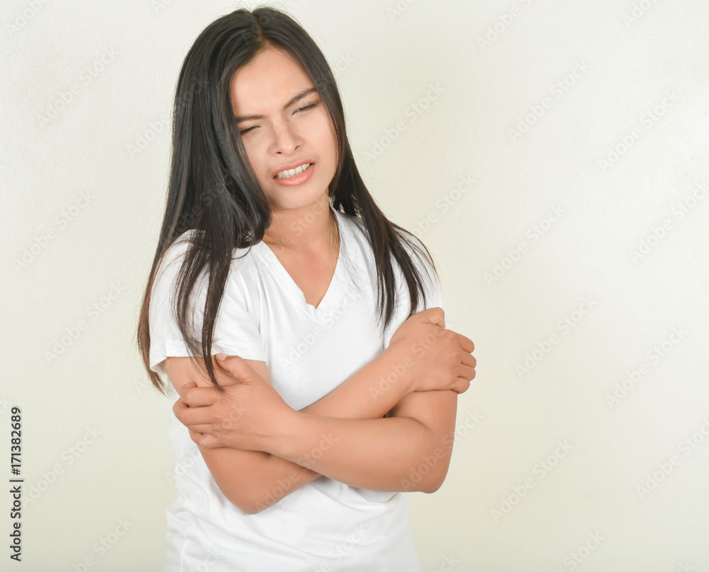 Fototapeta premium Itching in the Arm of women