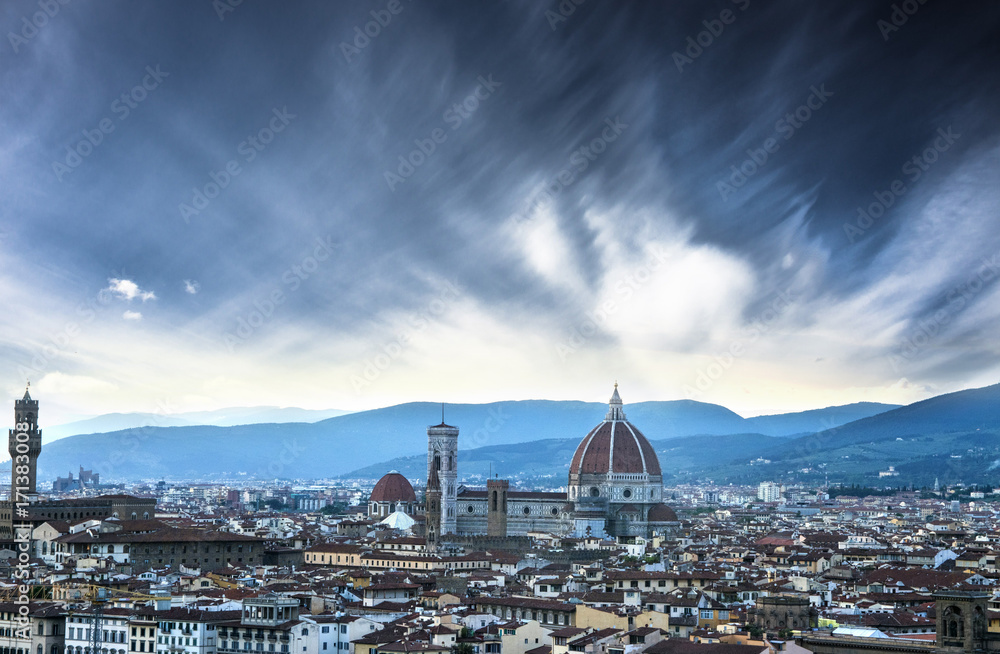 Fototapeta premium Florence, Italy during beautiful sunset