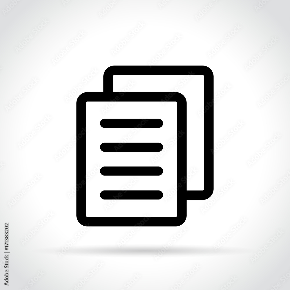 paper icon on white background paper icon on white background