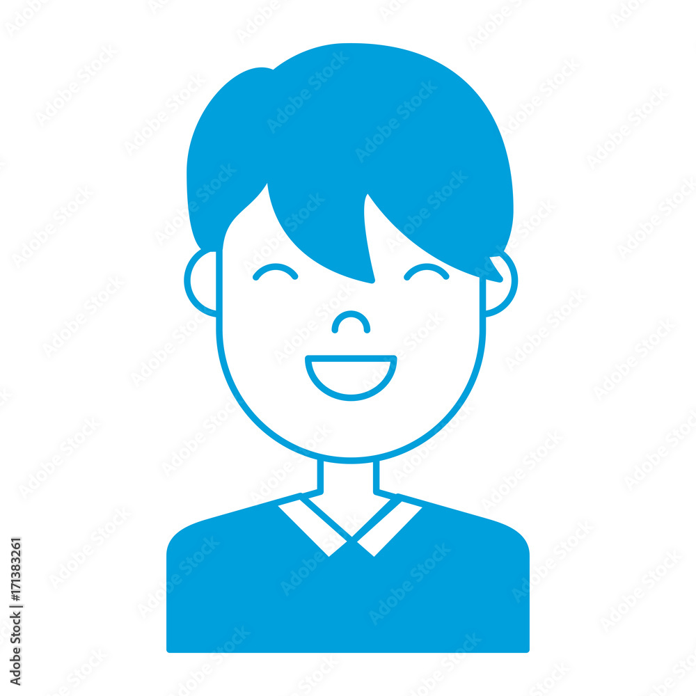 happy man icon over white background colorful design vector illustration happy man icon over white background colorful design vector illustration