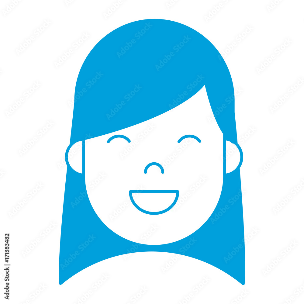 cartoon woman face smiling icon over white background colorful design vector illustration cartoon woman face smiling icon over white background colorful design vector illustration
