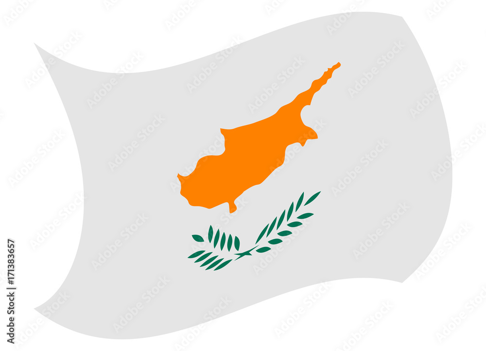 cyprus flag moved by the wind cyprus flag moved by the wind