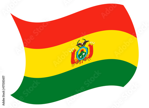 bolivia flag moved by the wind
