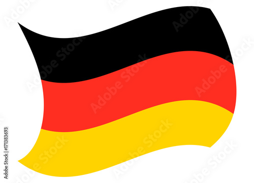 germany flag moved by the wind