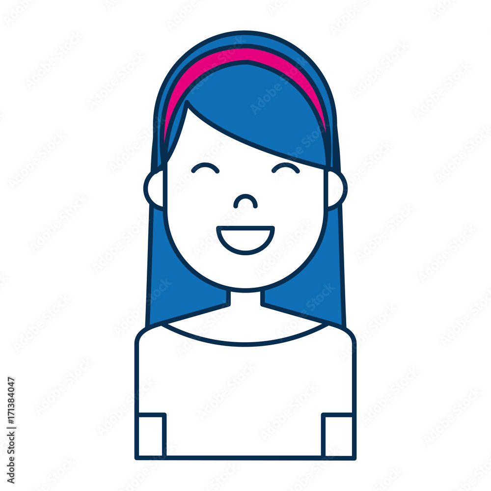 cartoon woman smiling icon over white background colorful design vector illustration cartoon woman smiling icon over white background colorful design vector illustration