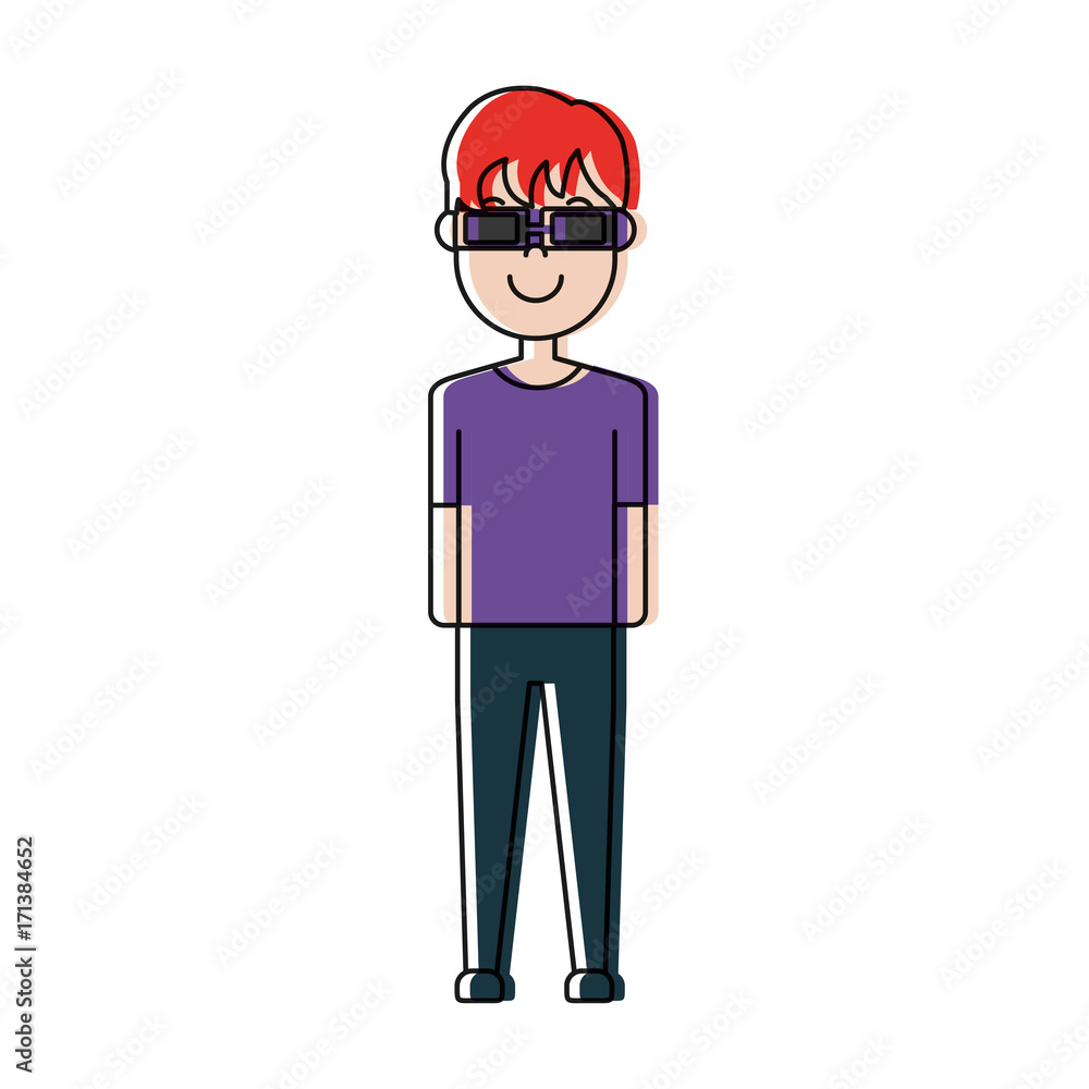 man with glasses icon over white background colorful design vector illustration man with glasses icon over white background colorful design vector illustration