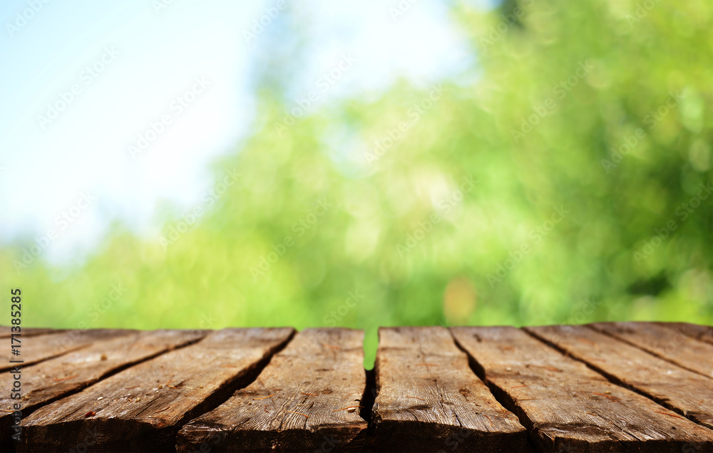 Empty wooden table Empty wooden table