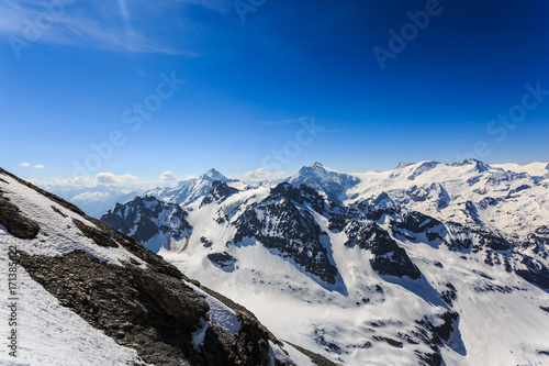 The snow mountain range mountain range from the Titlis is a mountain. © amnach
