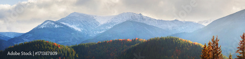 Autumn and winter in the mountains © panaramka
