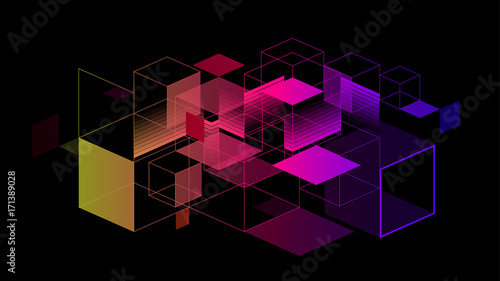 Colorful geometric abstract  background