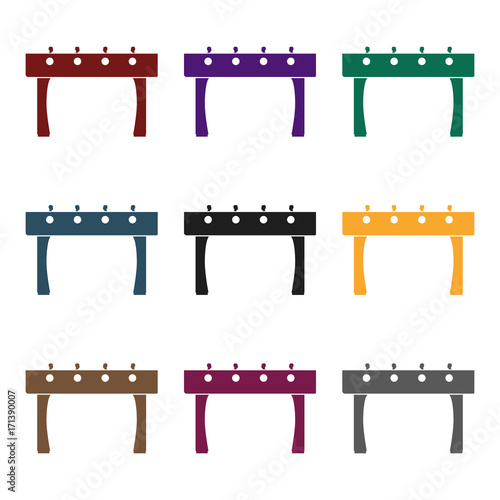 Table football icon in black style isolated on white background. Board games symbol stock vector illustration.