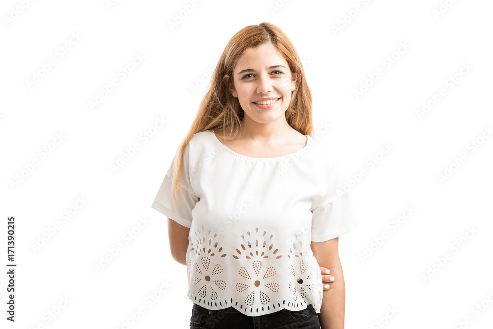 Fototapeta premium Portrait of a happy young woman